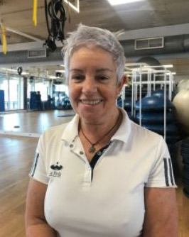 Maite, monitora en el gimnasio de la perla en donostia